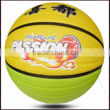 2016 new design 8 panels rubber colorful basketball