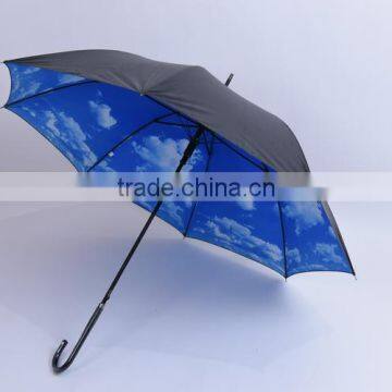 the black coating umbrella and inside full Picture