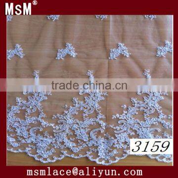 New design ! Nylon cord embroidery fabric for bridal dress