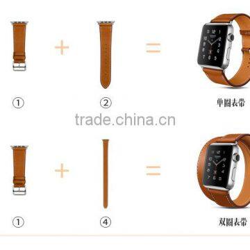 3 in 1 Double Single Tour Cuff Leather Watch Band for Apple Watch Straps photo-6