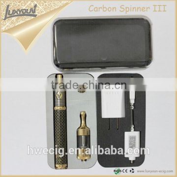 2015 Wholesalers Distributors spinner3 vision ecig variable voltage 1600mAh vision starter kit carbon spinner 3