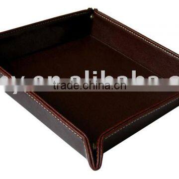 leather travel valet tray and Coin or Key Valet