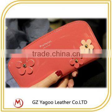 High Quality Fashion Women Lady Leather Travel Wallet With Flower photo-3