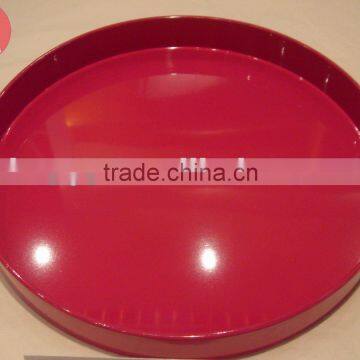 Round charger tray