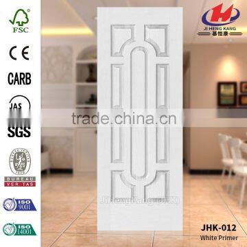 JHK-012 Rare Design Smooth Surface Kitchen White Primer Turkey HDF Mould Door Skin Popular in Swiss