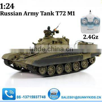2.4G rc Airsoft Tank 1:24 rc Tank T72 VS Tank With Shooting BB Russian Tank T72 M1 photo-2