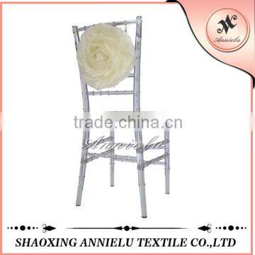 Beautiful ivory rose wedding chair sashes flower