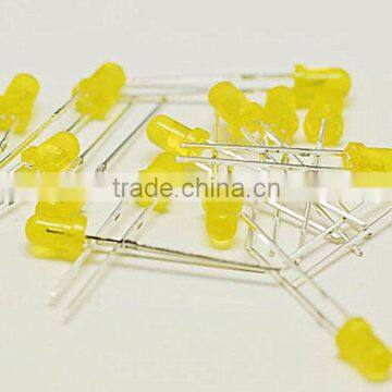 Yellow LED Diode 3MM Round with Domed Top light emitting diode ( Lens Color Yellow )