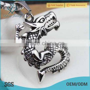 New design dragon jewelry cheap price stainless steel multipe pendants necklace