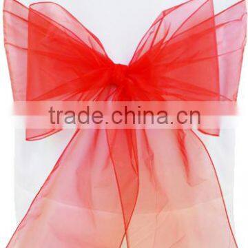 Coral Organza Sash