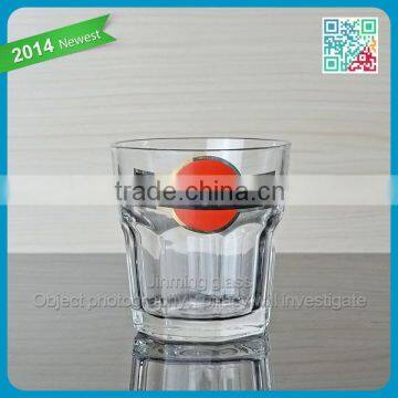 Wholeseal customized logo octagonal shot glass cup whiskey glass drinking glass cup