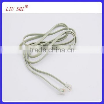 6p2c/6p4c RJ11 cable, 2core/4core phone cable, telephone flat cable