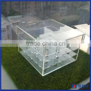 High Quality Customized Hold 36pcs Rose Clear Acrylic Box with Lid / Acrylic Rose Storage Box