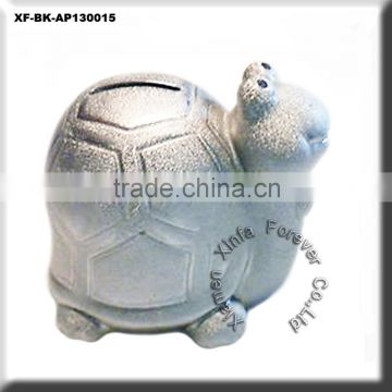 chrome plating ceramic silver tortoise bank