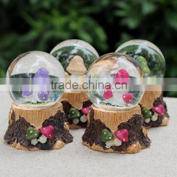 Mushroom/Flower Resin Water Globe