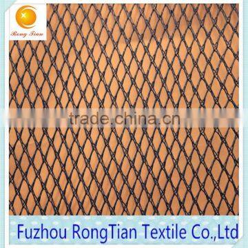 Cheap price blue 100 polyester tricot diamond mesh fabric