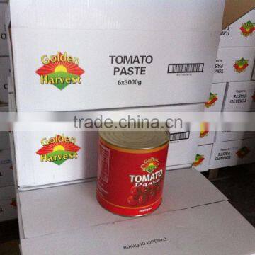 Factory sell hunts tomato paste double concentrated box packing tomato paste 3000g to Africa market