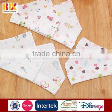 bailixin best selling cotton gauze printed baby girls bibs