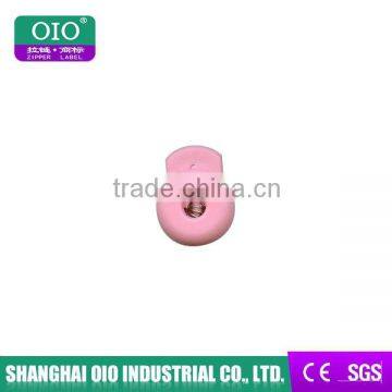 Romantic Pink color for good elastic cord plastic stopper for garment & sportswear from ALIBABA