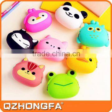 Hot Style Lovely Mini Coin Purse Soft Circular Cartoon Silicone Coin Purse