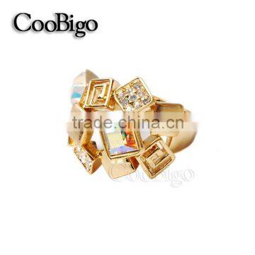 Fashion Jewelry Shining Rhinestone Crystal Ring Ladies Wedding Party Show Gift Dresses Apparel Promotion Accessories