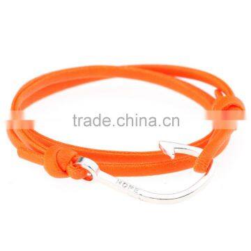 Handmade Multilayers PU Leather Cuff Wrap Wristband Hooks Clasp Bracelet