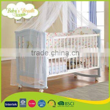 WBC-49 Australia Style NZ Pine Wood Folding Baby Cot Bed Attaches to Parents Bed