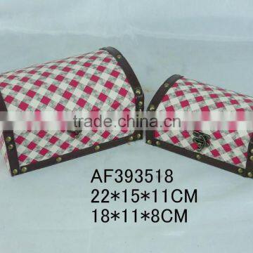 wood fabric diamond sash gift jeweled box