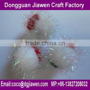 pary decoration silver pompoms