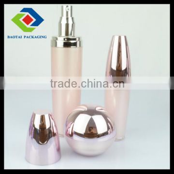 60ml,100ml,30gm pink cute cosmetic sets for personal care,beautiful acrylic bottle with spary