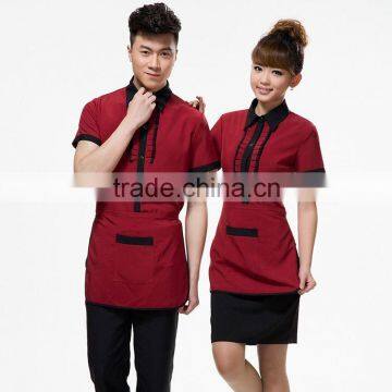 China factory of restaurant hotel uniforms new design custom made hotel uniform for waitress high quality and cheap price                        
                                                Quality Choice