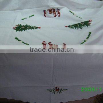 christmas embroidery table cloth