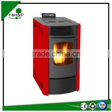 home using wood pellet stove with remote control