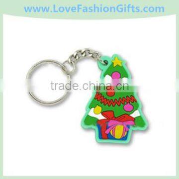 Soft Pvc Christmas Trees Shaped Keyring