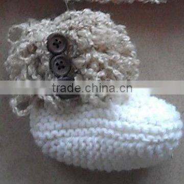 New Handmade Crochet Fluffy Baby's Booties