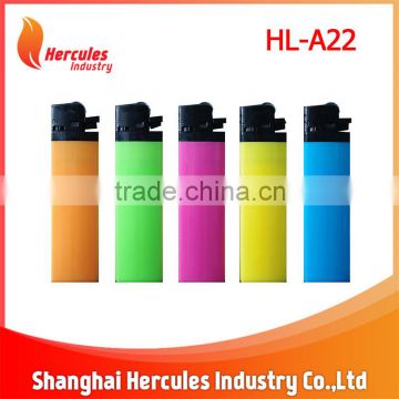 Low price disposable solid color gas lighter HL-A22S