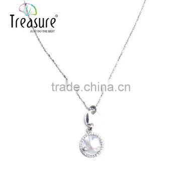 2015 New Korean Fashion Wild Round Shell Necklace Gold Plated Necklace Wholesale Pendant Necklace for Ladies photo-2