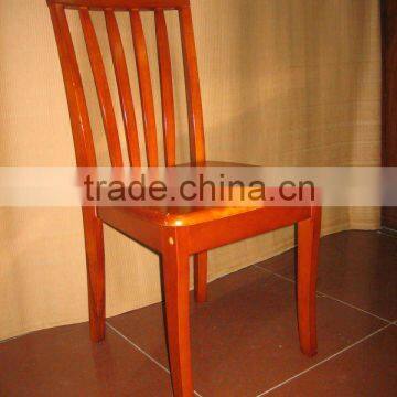 Rubberwood chair red color modern dining chair