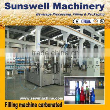 Automatic 3 in 1 rinsing filling capping glass bottled soft drink filler /filling machinery