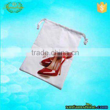 fashion white bleach organic cotton drawstring shoe bags                        
                                                Quality Choice