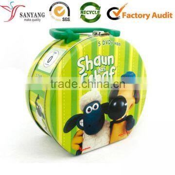 Cute lovely printing pattern for small kids stationery tools packaging tin canister box portable clean recycle
