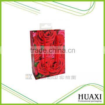 2016 high quality recycled paper red bags for gift