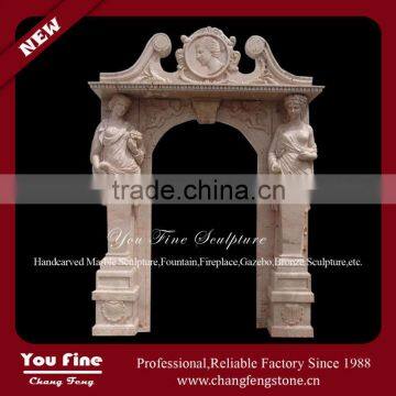 Natural Stone Statue Marble Door Surround For Sale