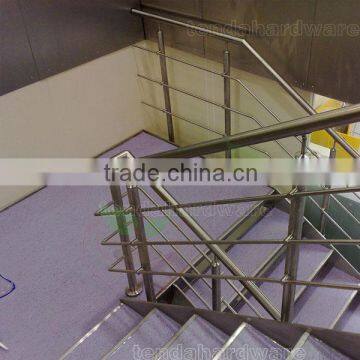 stainless steel rod rails to staircase