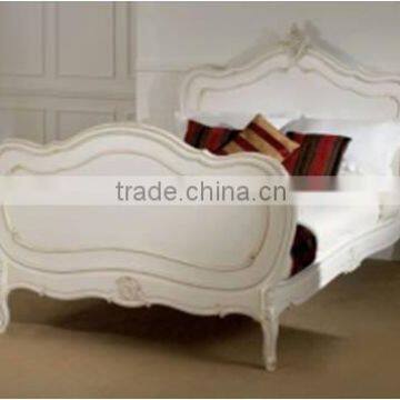 White French Style Ornate Queen Size Bed