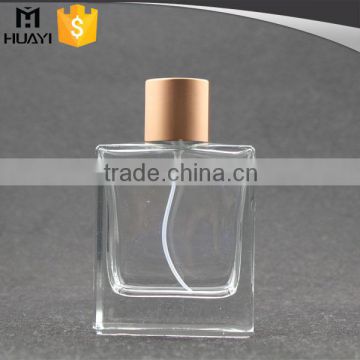 Clear square glass perfume bottle factories