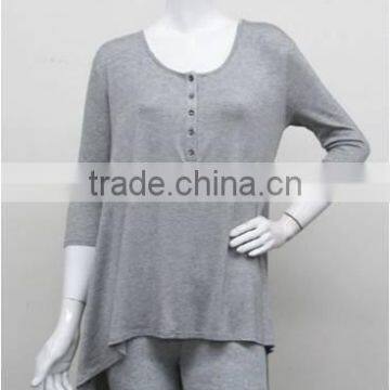 OEM dropshipping clothing 3/4 sleeve t shirt lady top