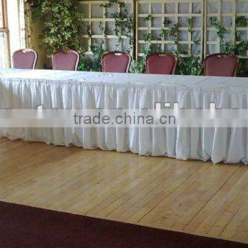 High quality white table skirts for wedding