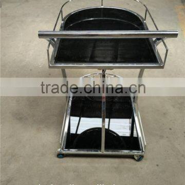 Modern style Glass serving kitchen cart