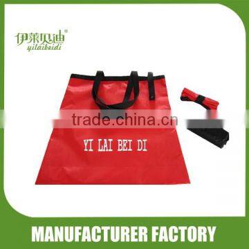 Polyester folding bag, fold up nylon shopping bag